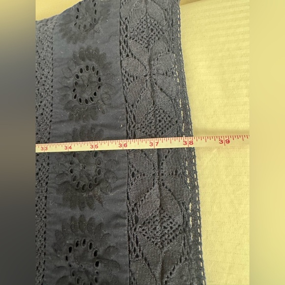 Talbots Navy Blue Sleeveless eyelet lace overlay shift dress size 10 - Picture 9 of 11